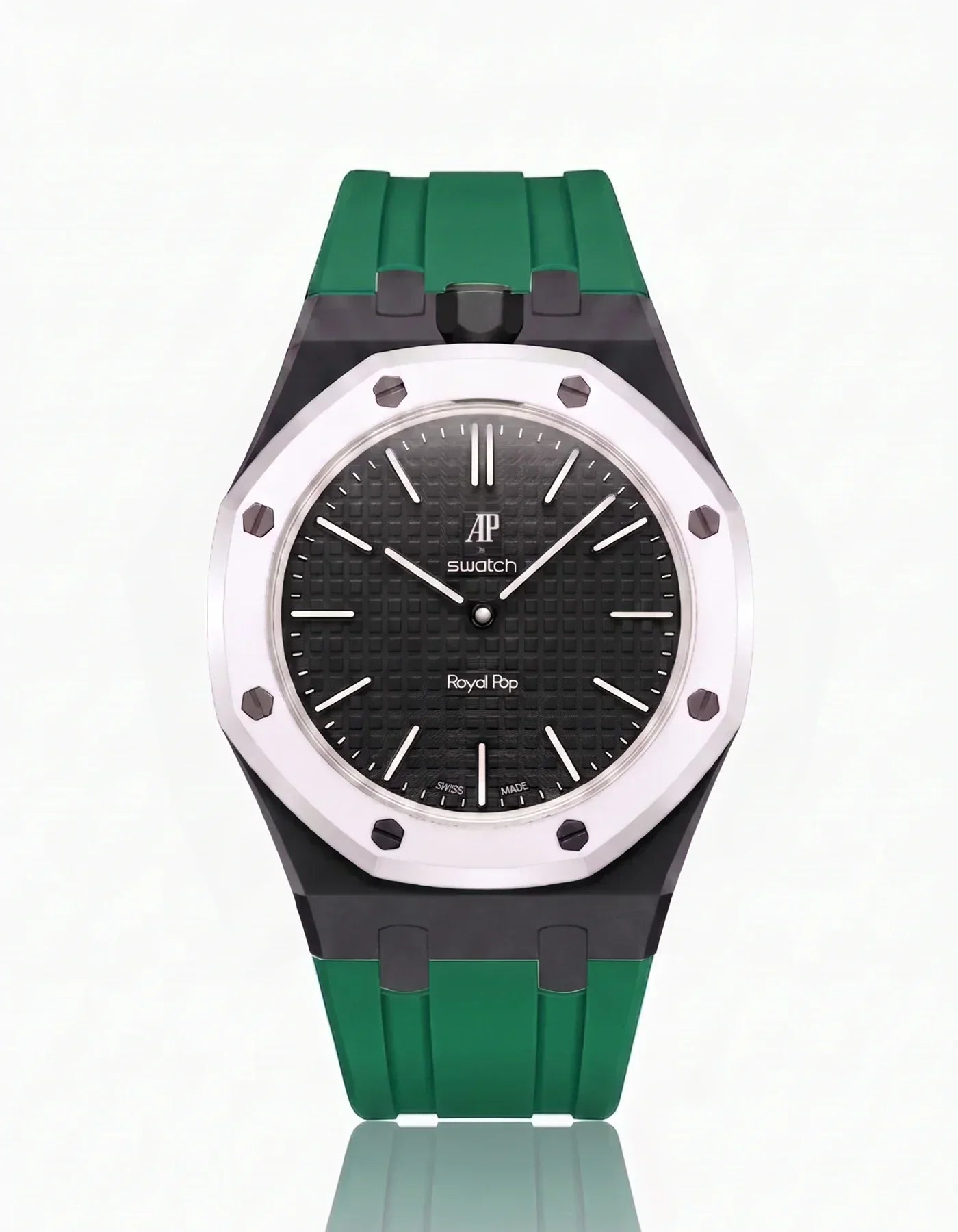 Silicone Strap & Case Royal Pop Ocho Negro(Customize  Colors)