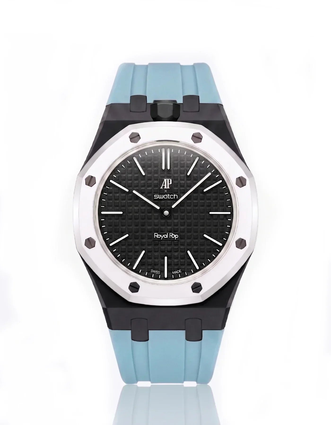 Silicone Strap & Case Royal Pop Ocho Negro(Customize  Colors)