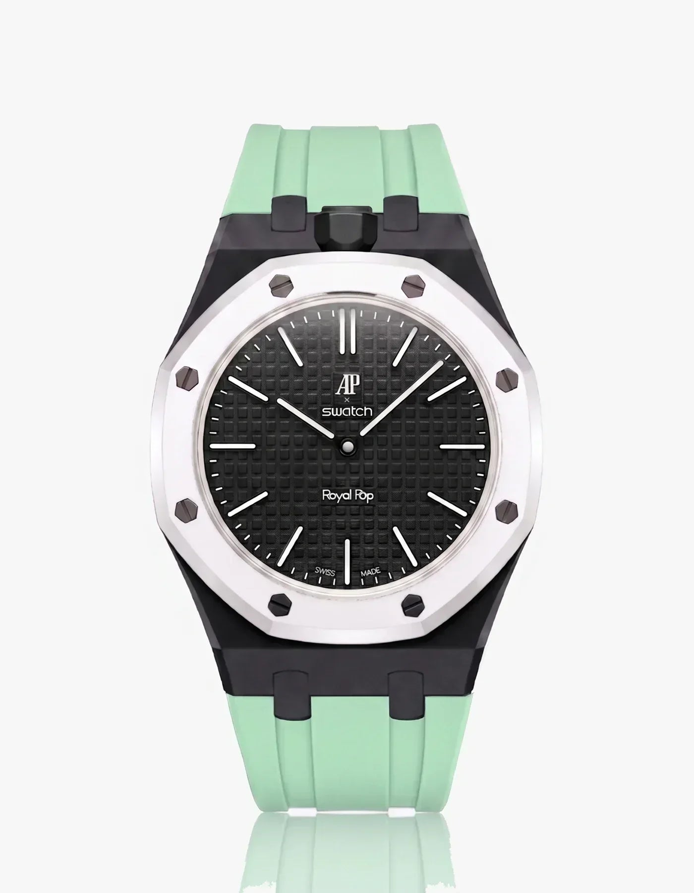 Silicone Strap & Case Royal Pop Ocho Negro(Customize  Colors)