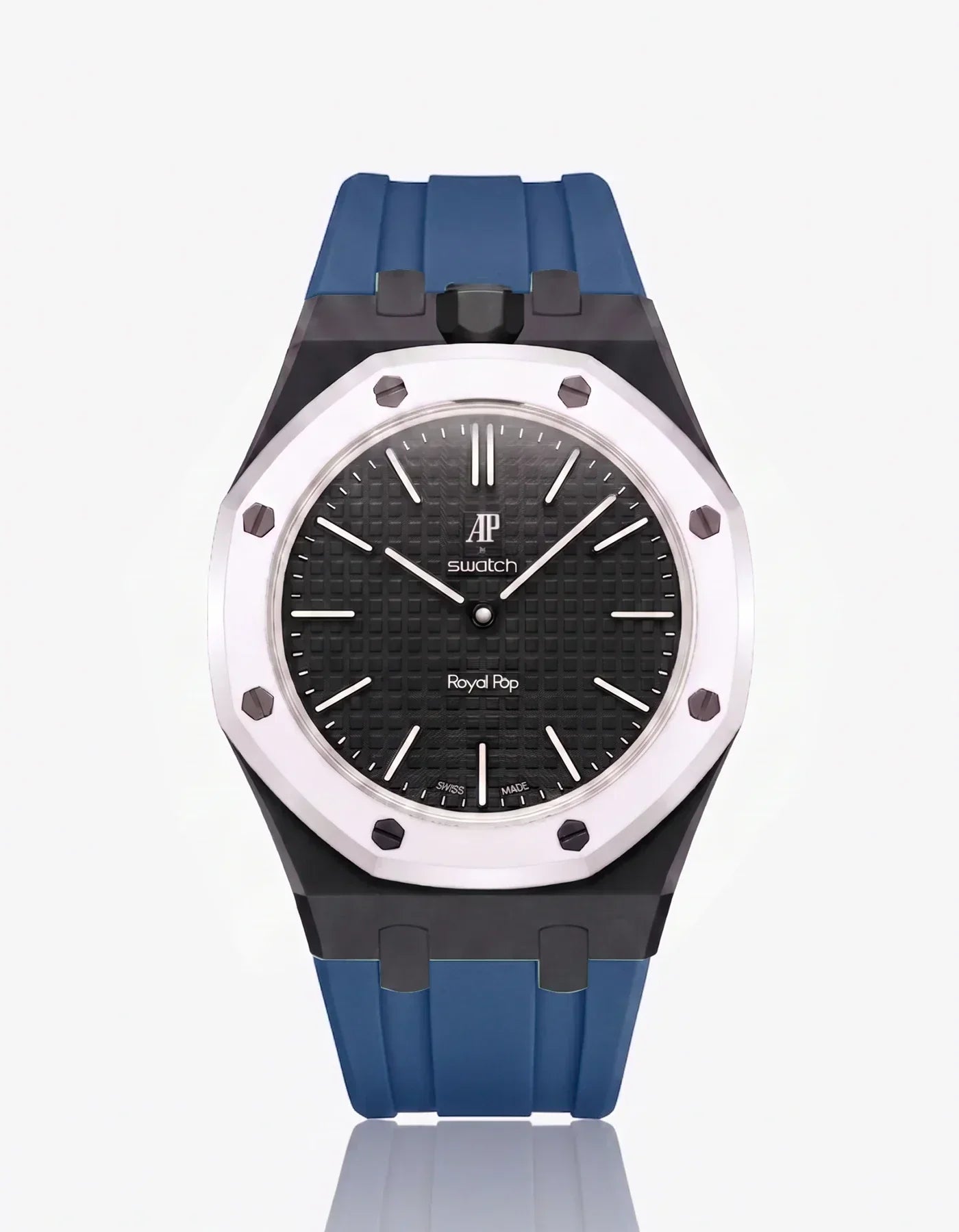 Silicone Strap & Case Royal Pop Ocho Negro(Customize  Colors)