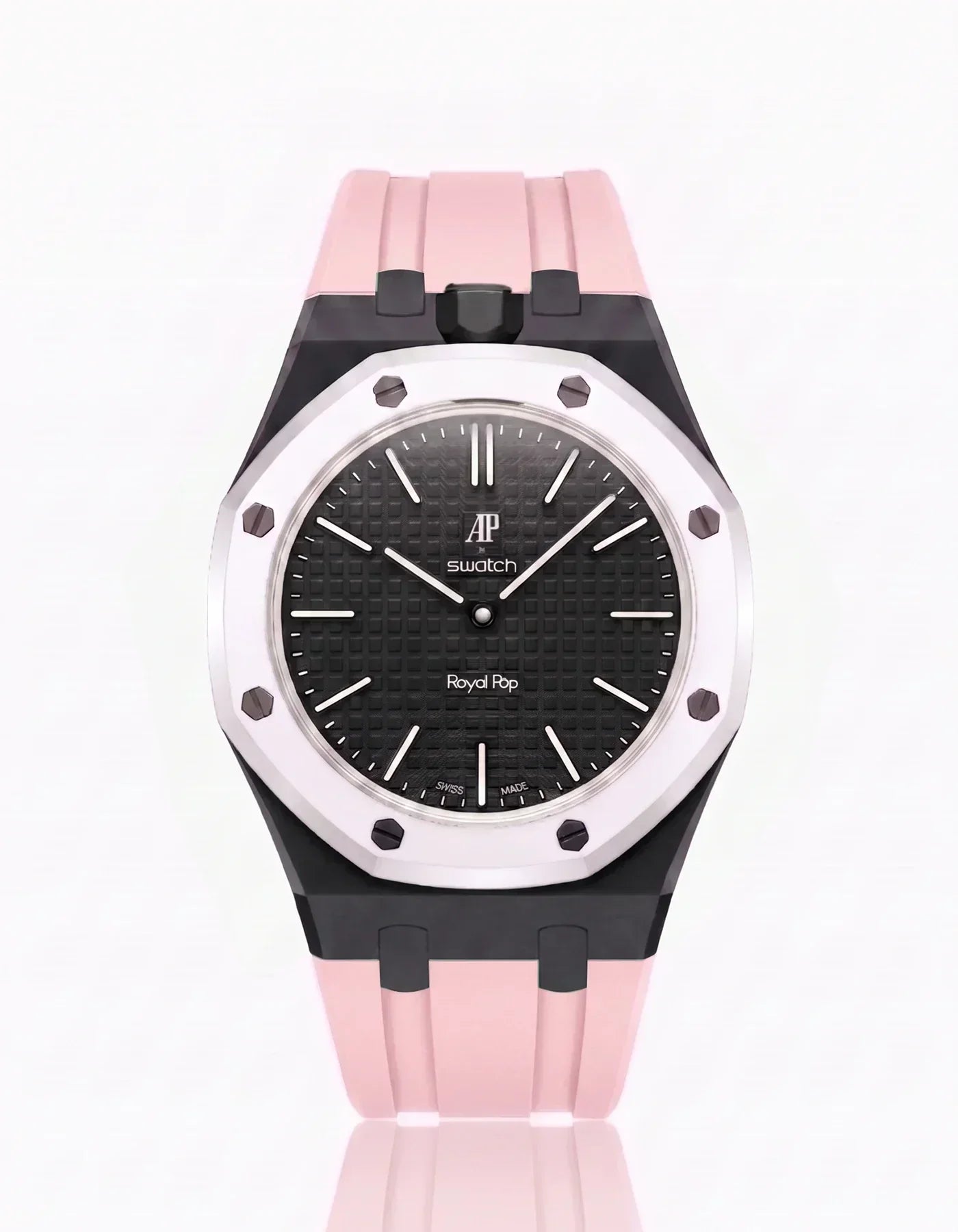 Silicone Strap & Case Royal Pop Ocho Negro(Customize  Colors)