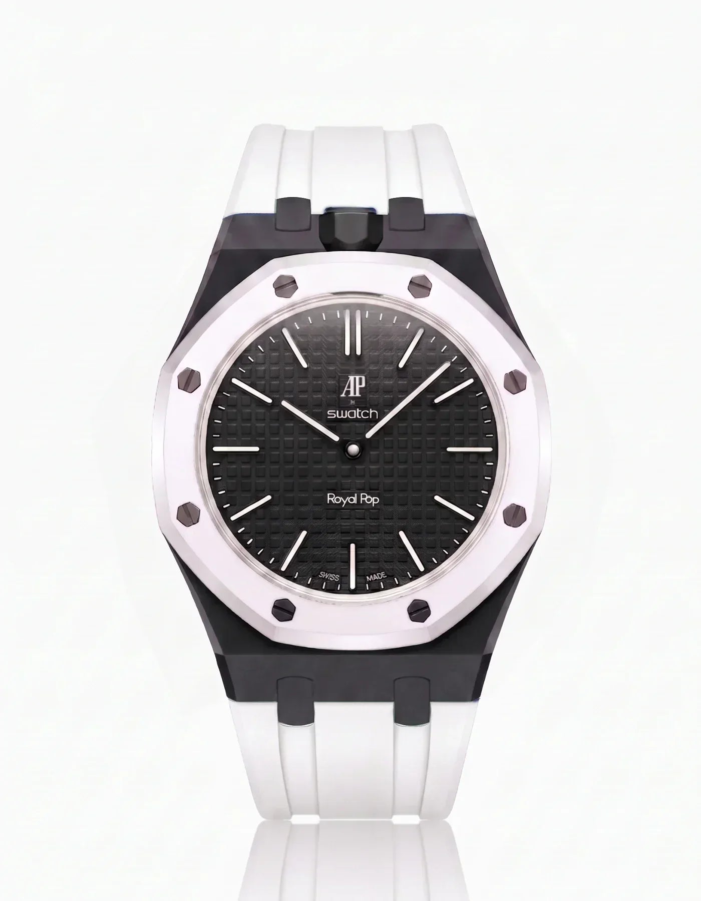 Silicone Strap & Case Royal Pop Ocho Negro(Customize  Colors)