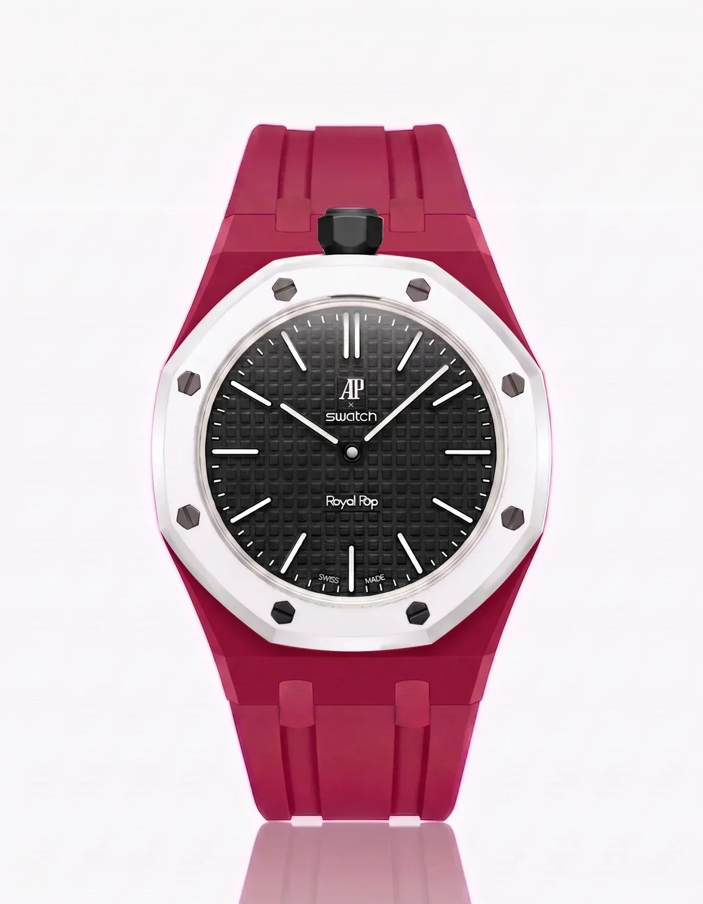 Silicone Strap & Case Royal Pop Ocho Negro(Customize  Colors)