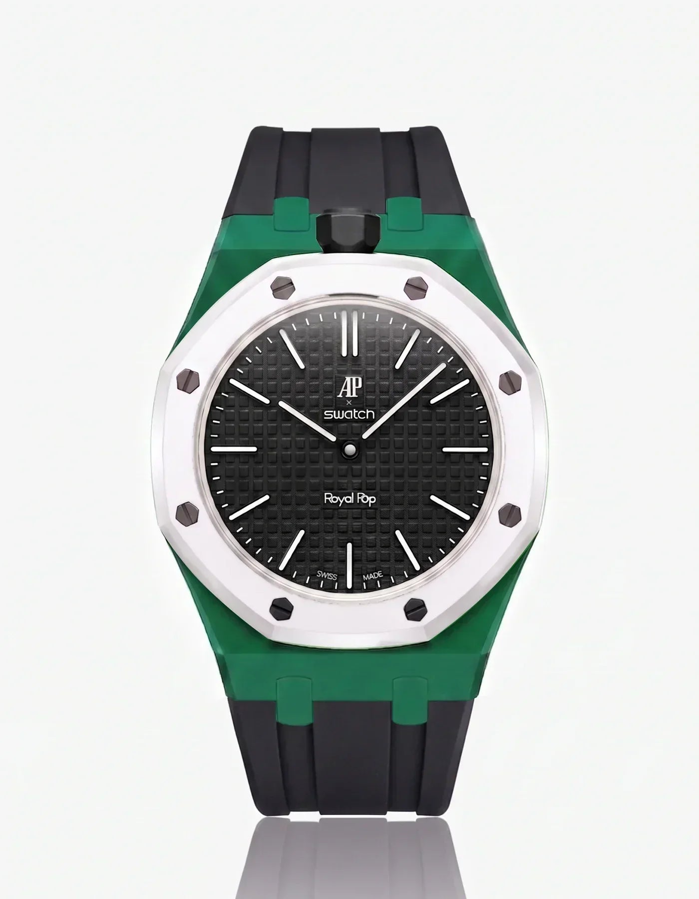 Silicone Strap & Case Royal Pop Ocho Negro(Customize  Colors)