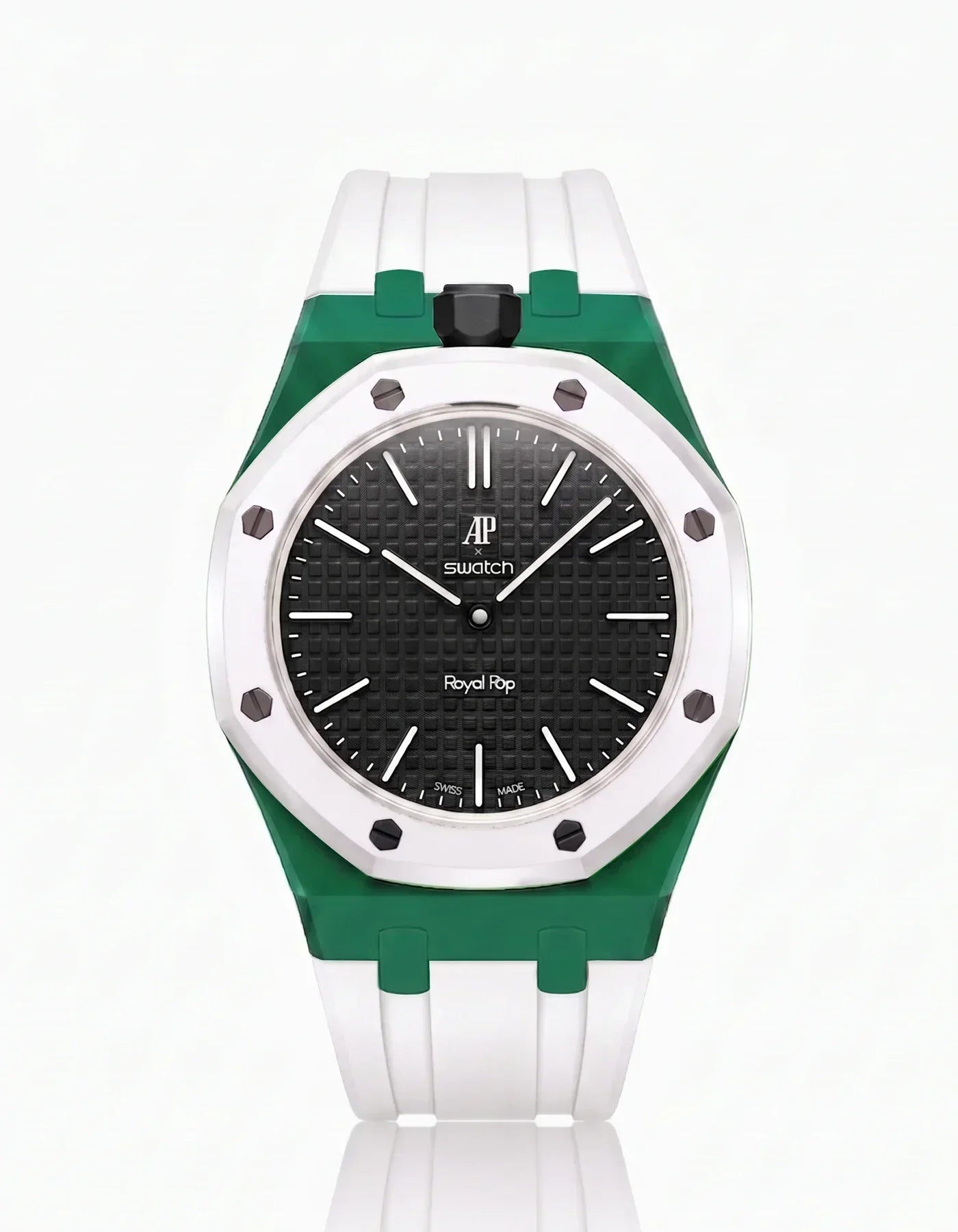 Silicone Strap & Case Royal Pop Ocho Negro(Customize  Colors)