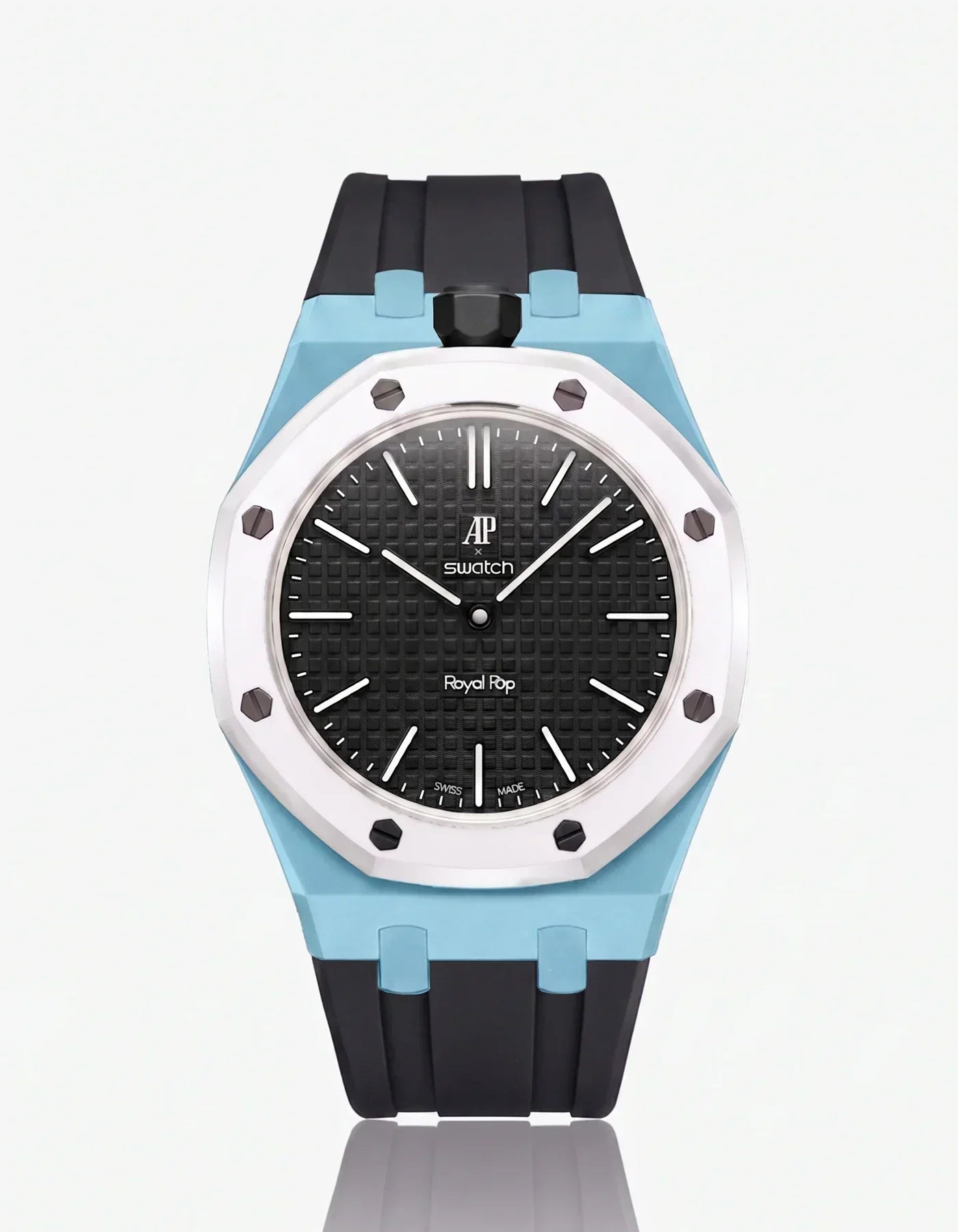 Silicone Strap & Case Royal Pop Ocho Negro(Customize  Colors)