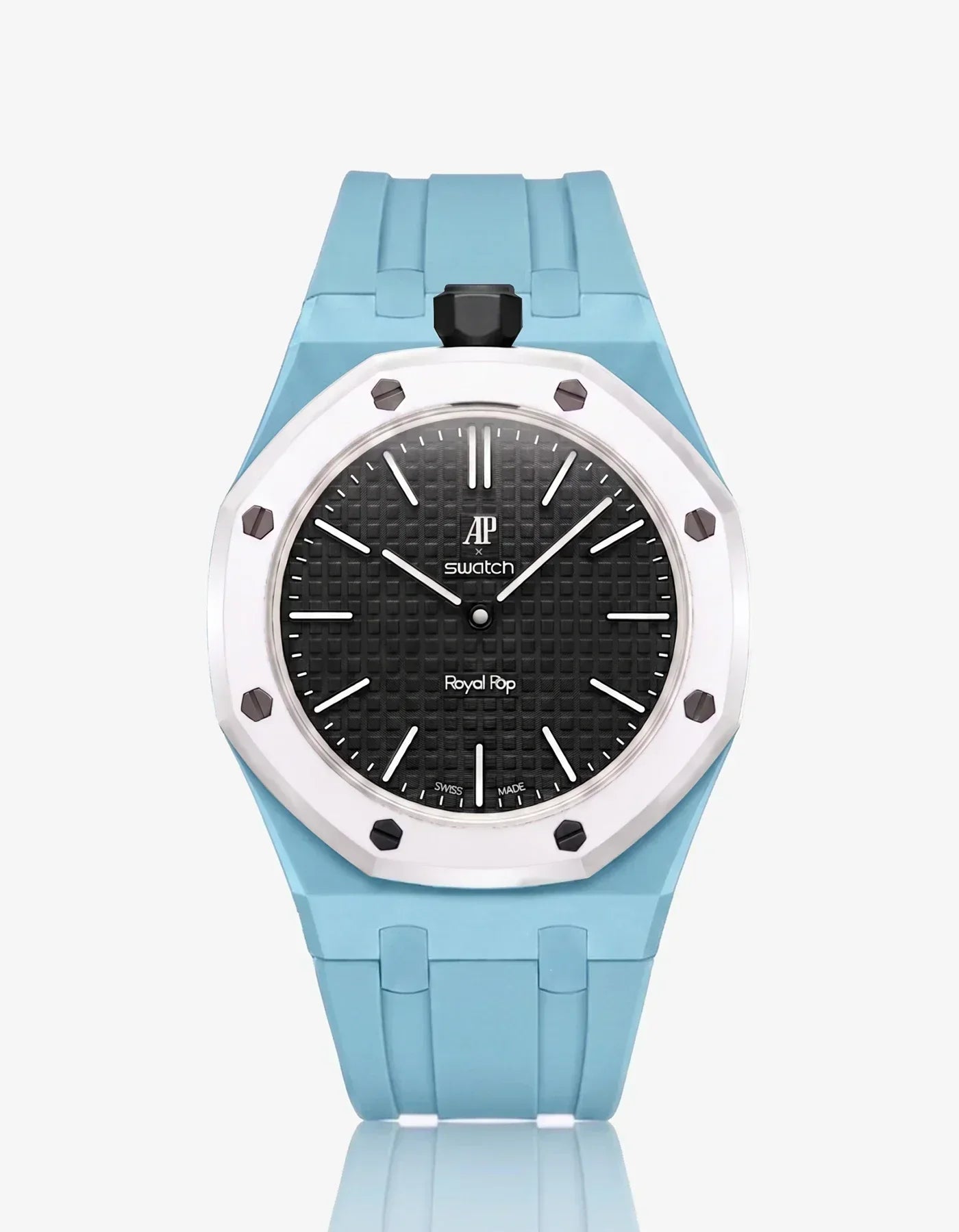 Silicone Strap & Case Royal Pop Ocho Negro(Customize  Colors)