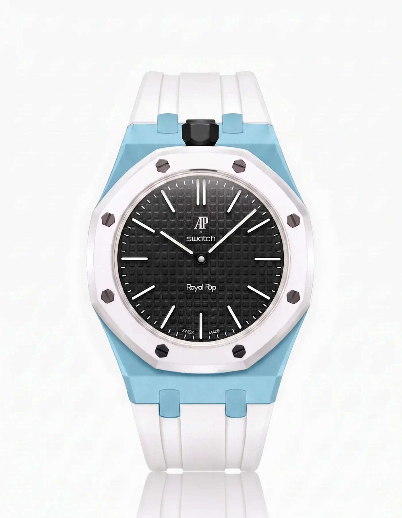 Silicone Strap & Case Royal Pop Ocho Negro(Customize  Colors)