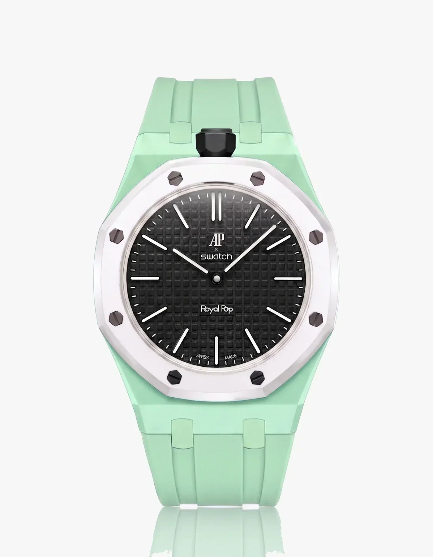 Silicone Strap & Case Royal Pop Ocho Negro(Customize  Colors)