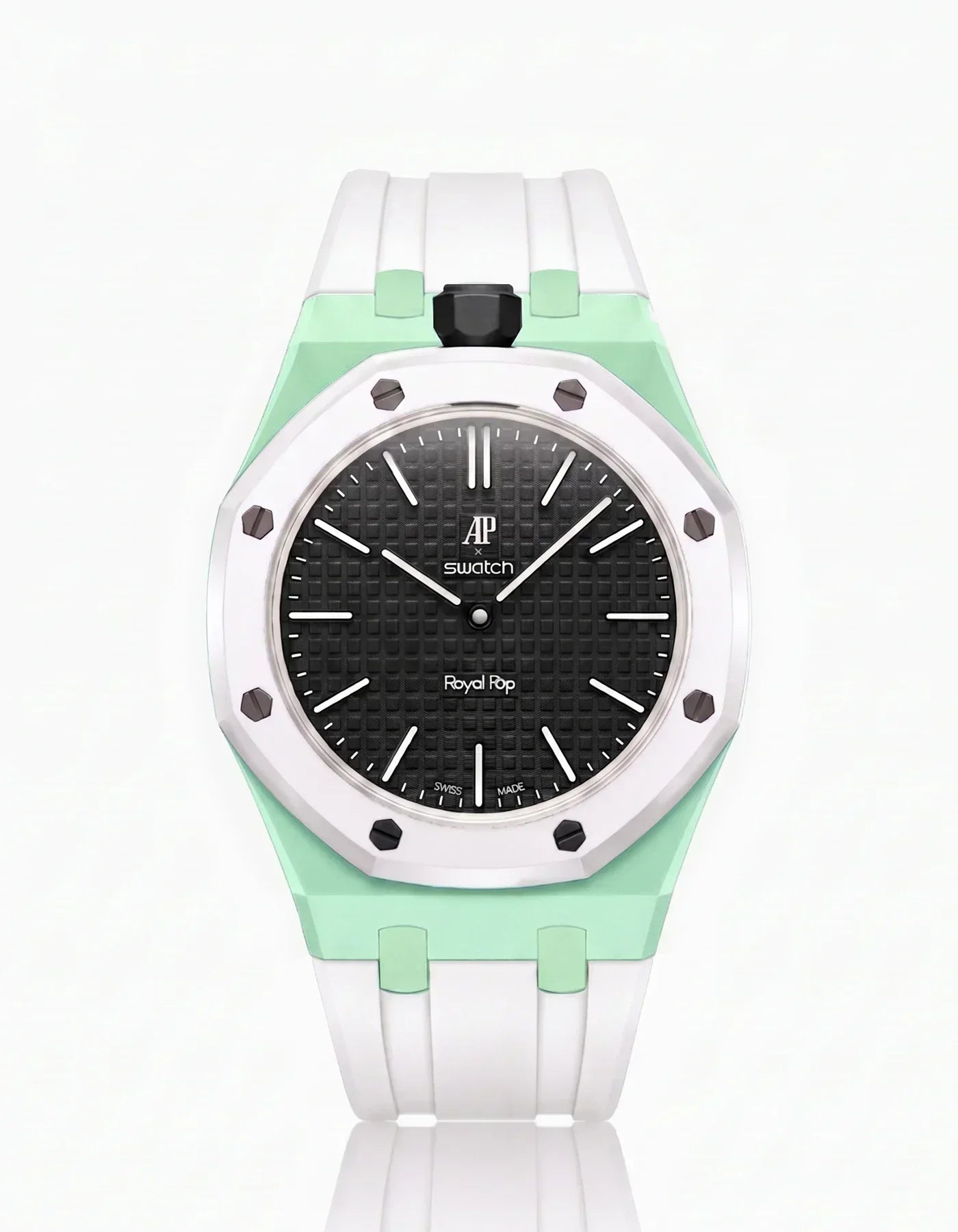 Silicone Strap & Case Royal Pop Ocho Negro(Customize  Colors)