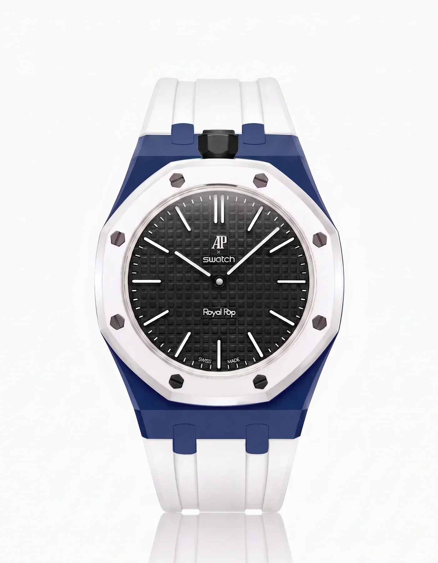 Silicone Strap & Case Royal Pop Ocho Negro(Customize  Colors)