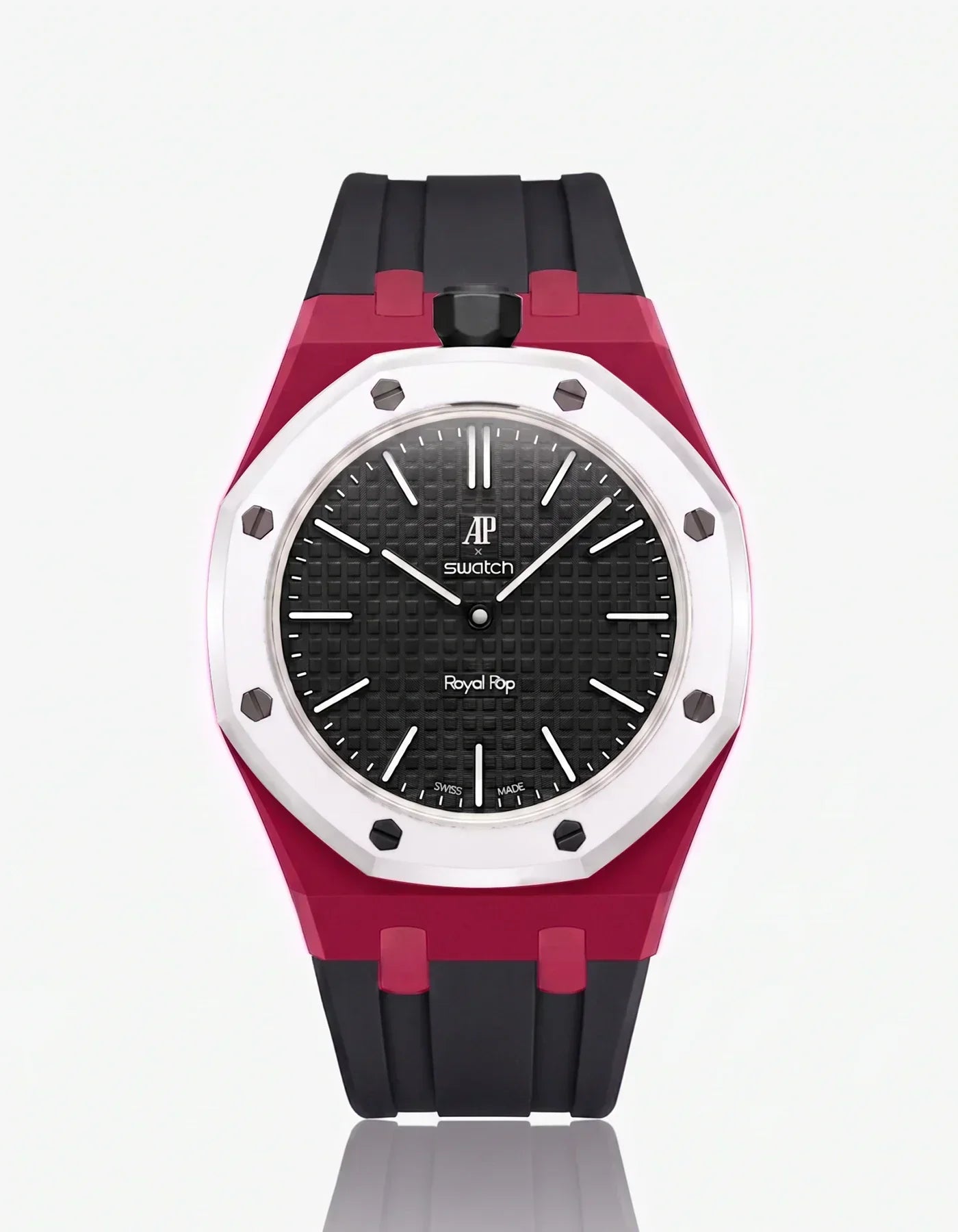 Silicone Strap & Case Royal Pop Ocho Negro(Customize  Colors)
