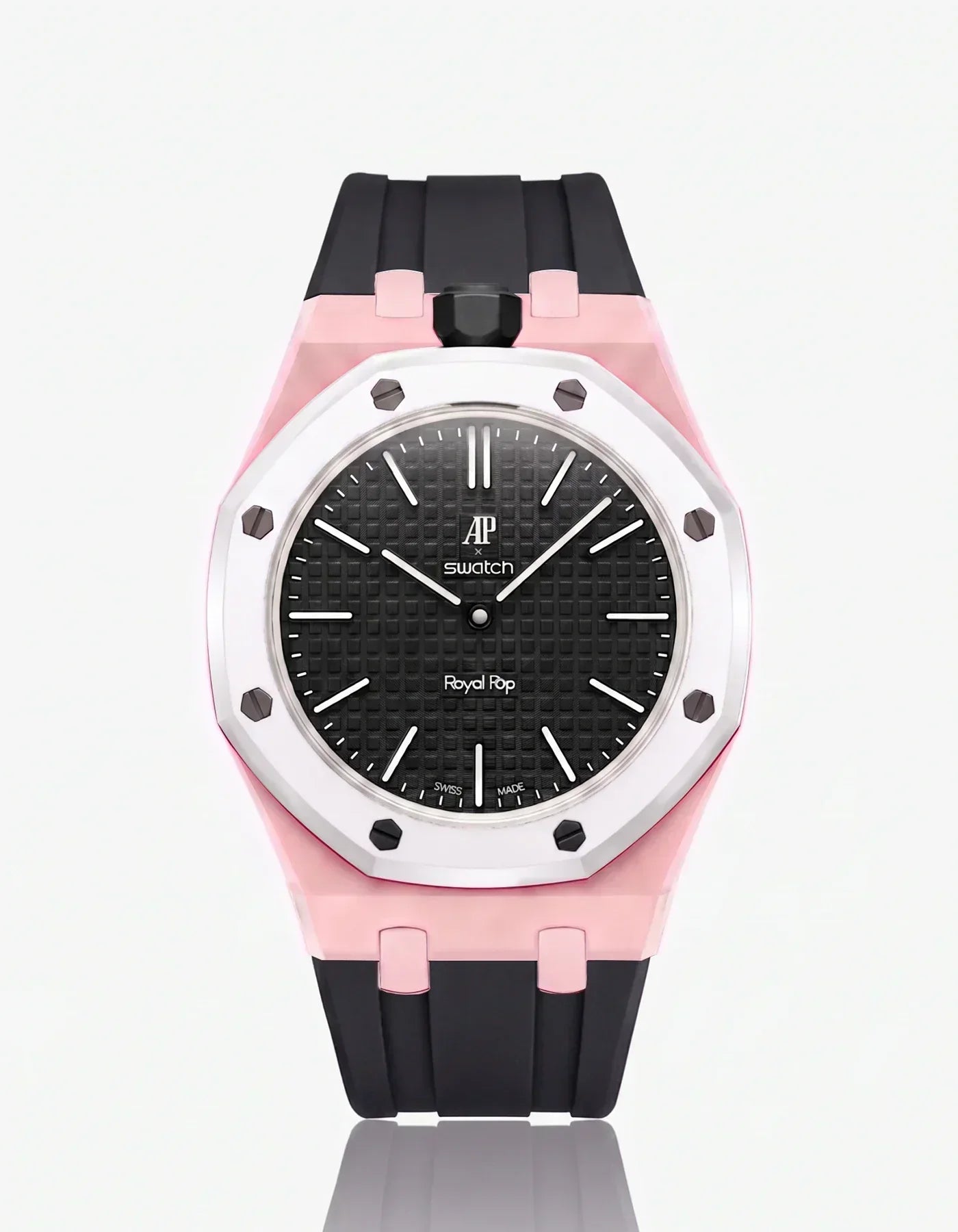 Silicone Strap & Case Royal Pop Ocho Negro(Customize  Colors)