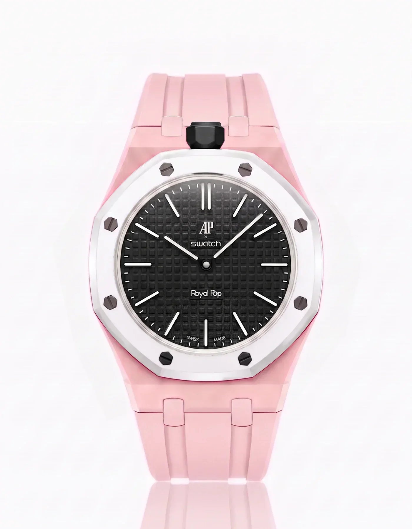 Silicone Strap & Case Royal Pop Ocho Negro(Customize  Colors)