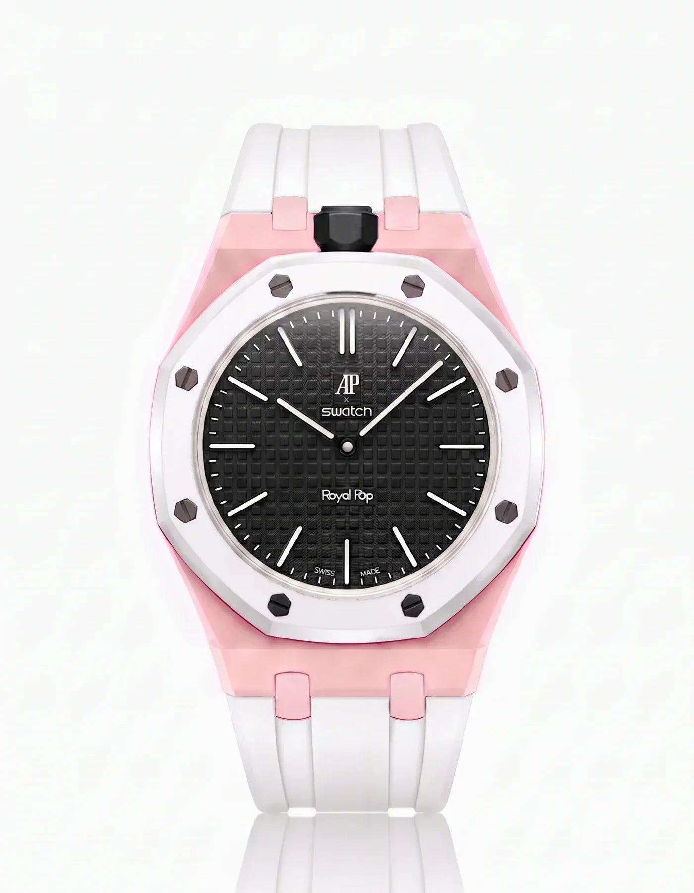 Silicone Strap & Case Royal Pop Ocho Negro(Customize  Colors)