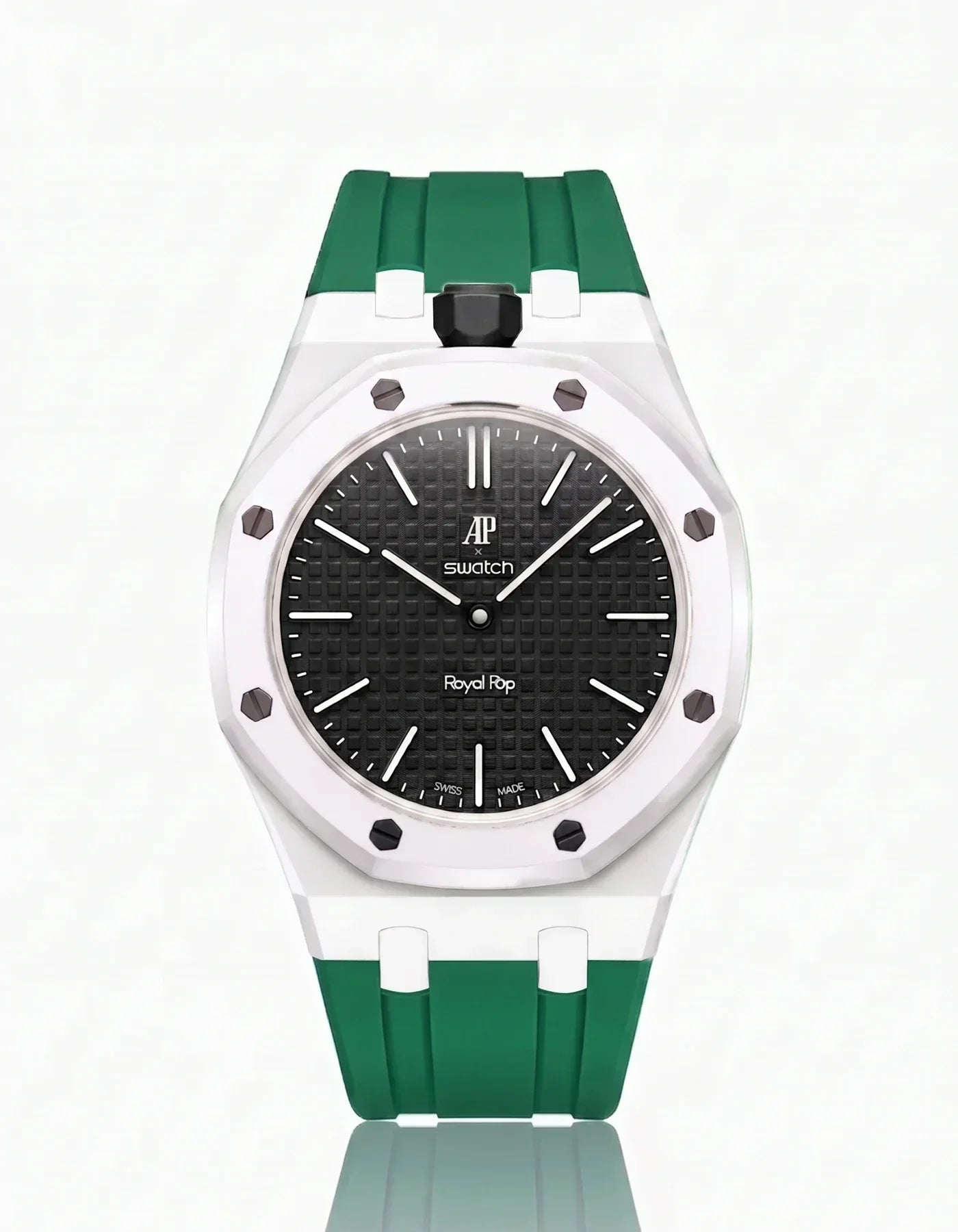 Silicone Strap & Case Royal Pop Ocho Negro(Customize  Colors)