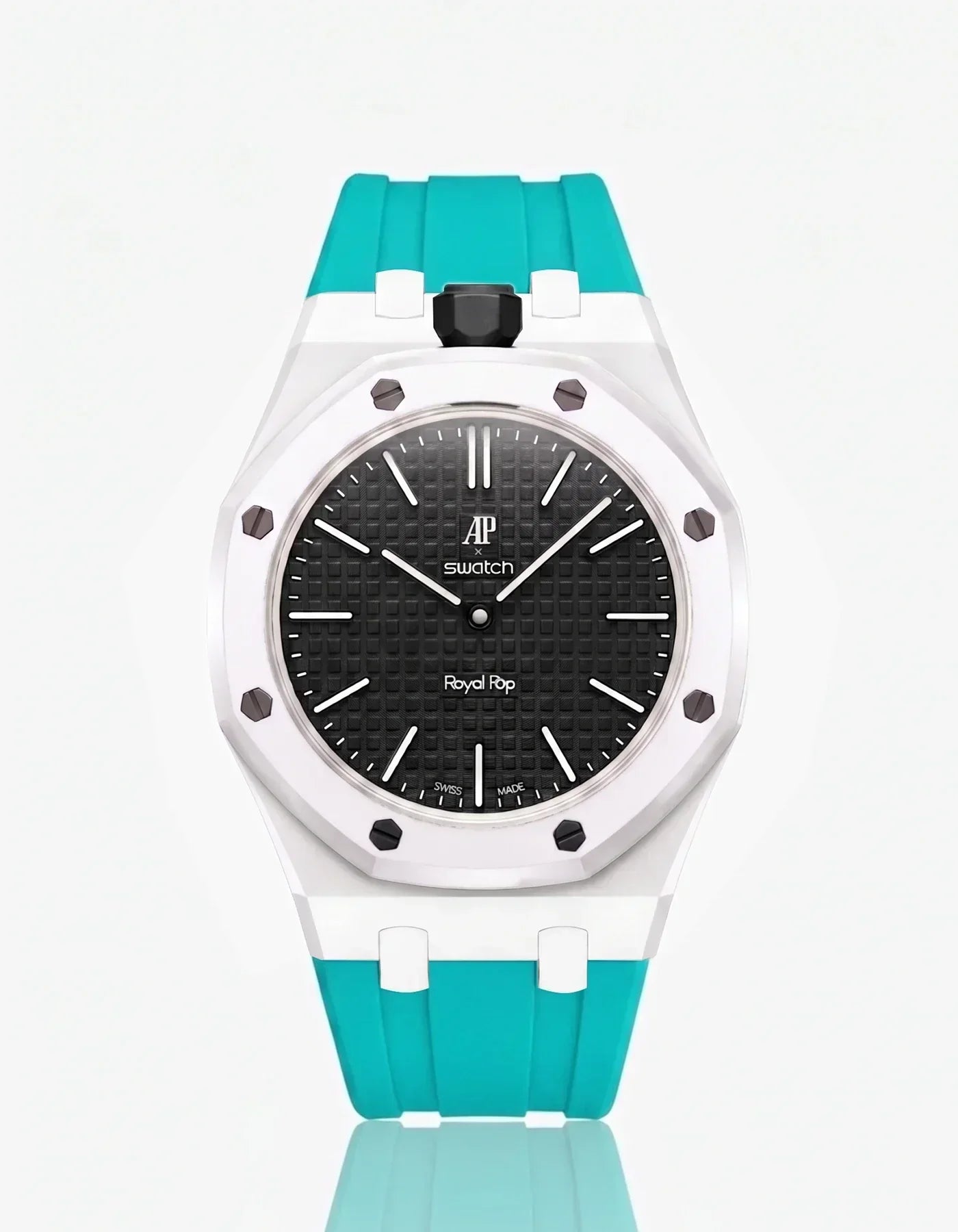 Silicone Strap & Case Royal Pop Ocho Negro(Customize  Colors)