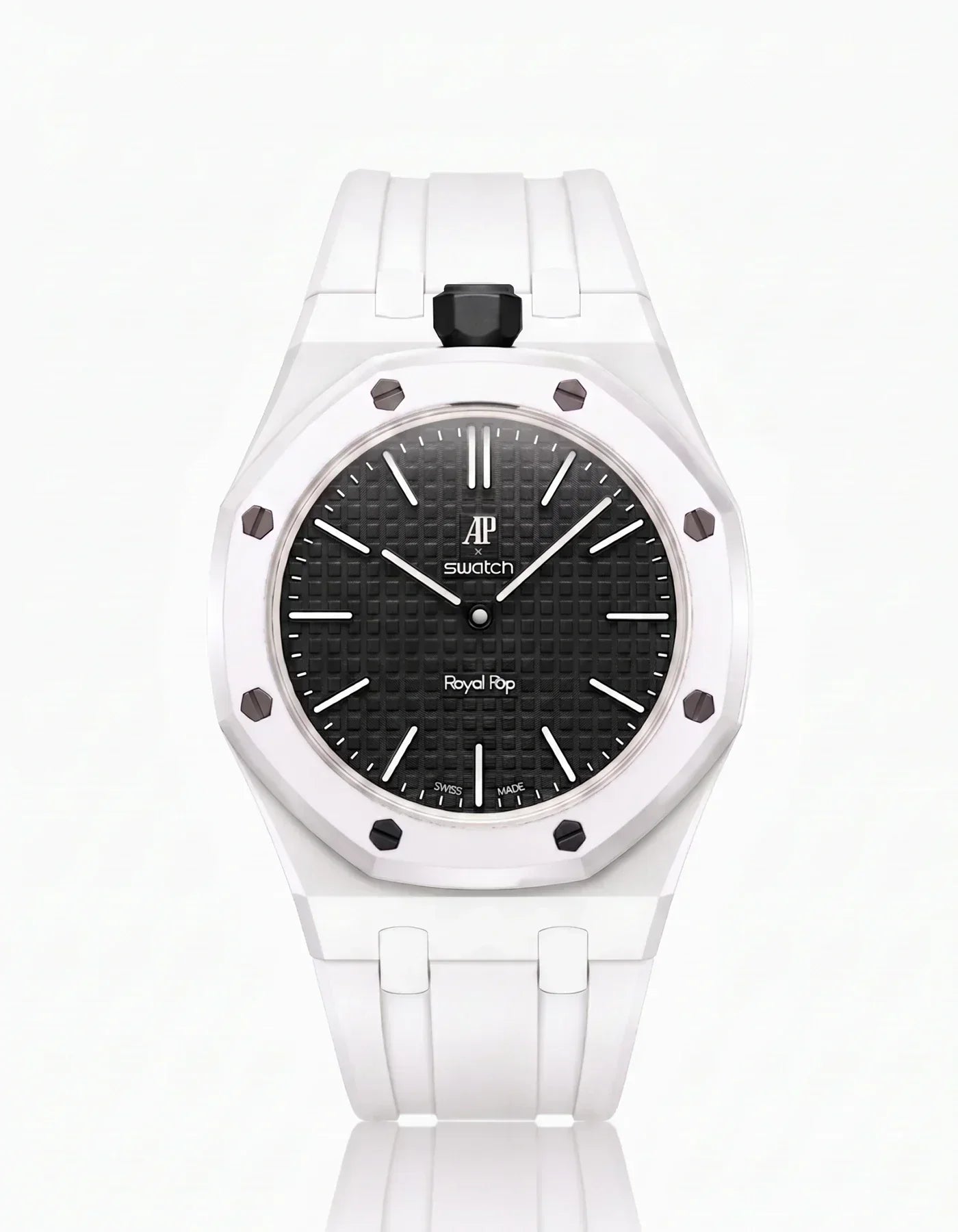 Silicone Strap & Case Royal Pop Ocho Negro(Customize  Colors)