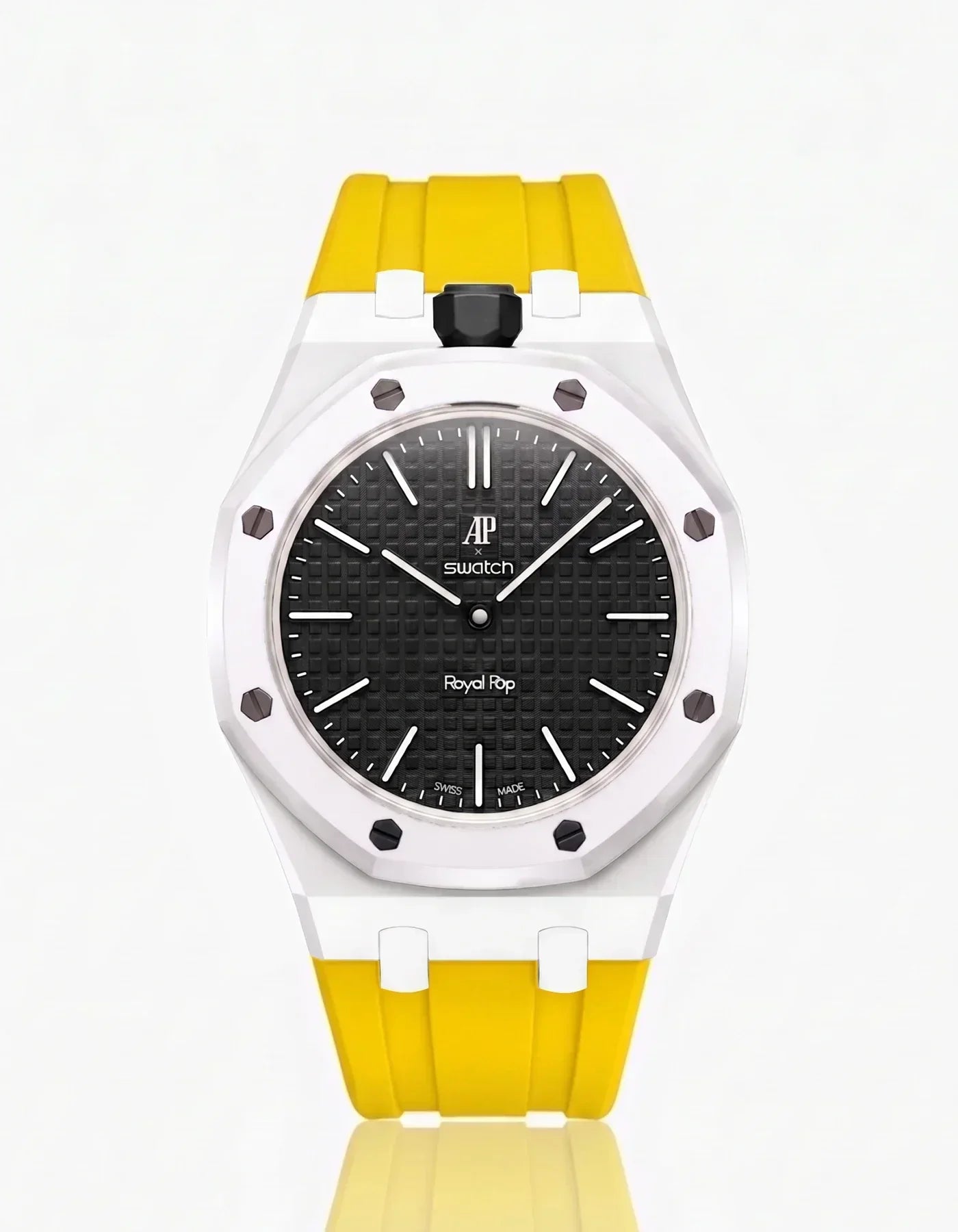Silicone Strap & Case Royal Pop Ocho Negro(Customize  Colors)