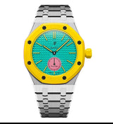 Oak Pop Exclusive Silver Steel Strap