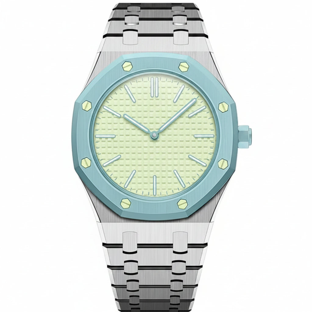 Oak Pop Exclusive Silver Steel Strap