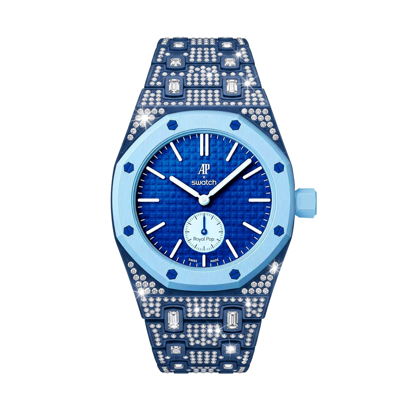 Royal Oak Pop Exclusive Bioceramic Case & Bioceramic Strap Full Diamond