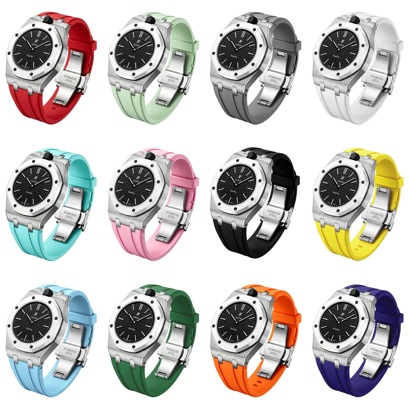 Royal Oak Pop Exclusive Steel Case & Silicone Strap With Cradle