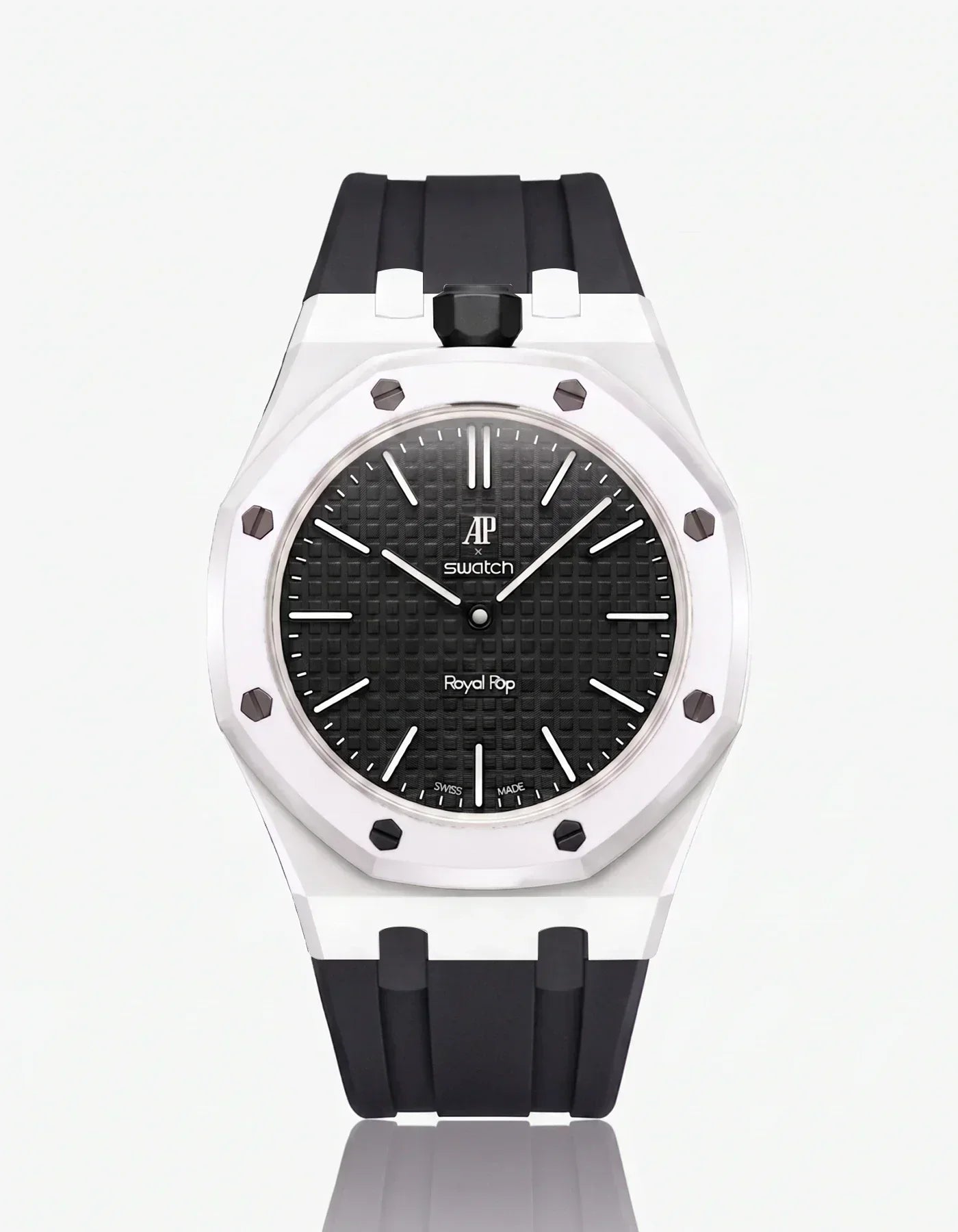Silicone Strap & Case Royal Pop Ocho Negro(Customize  Colors)